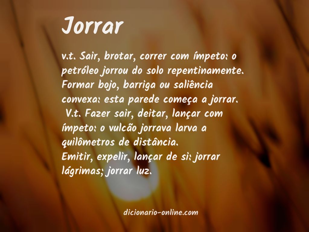 Significado de jorrar