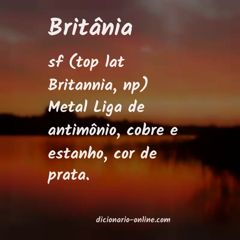 Significado de britânia