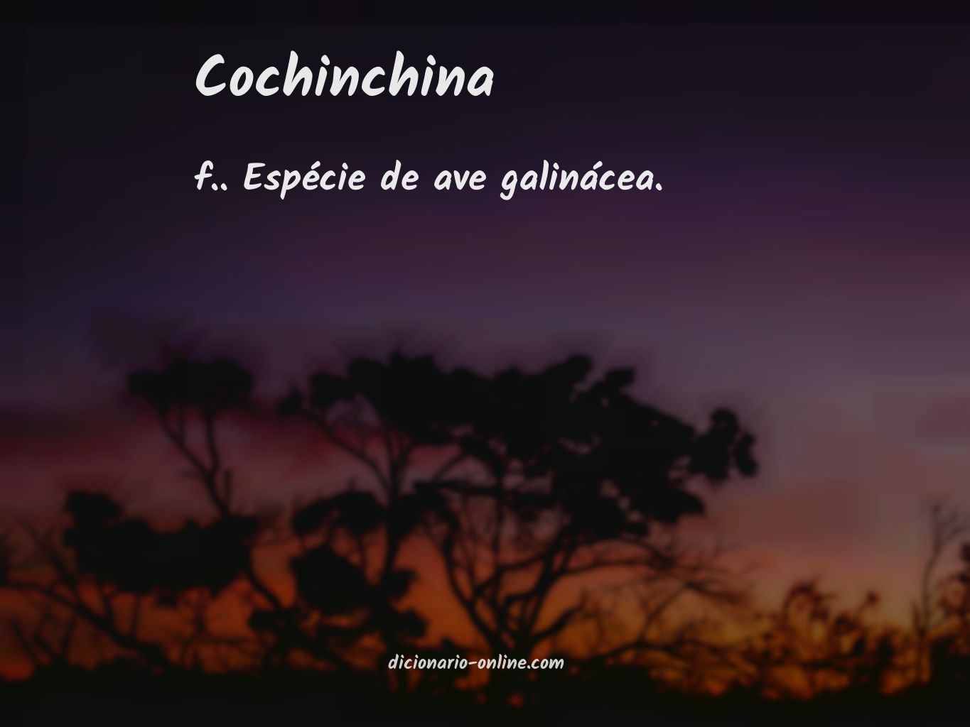 Significado de cochinchina