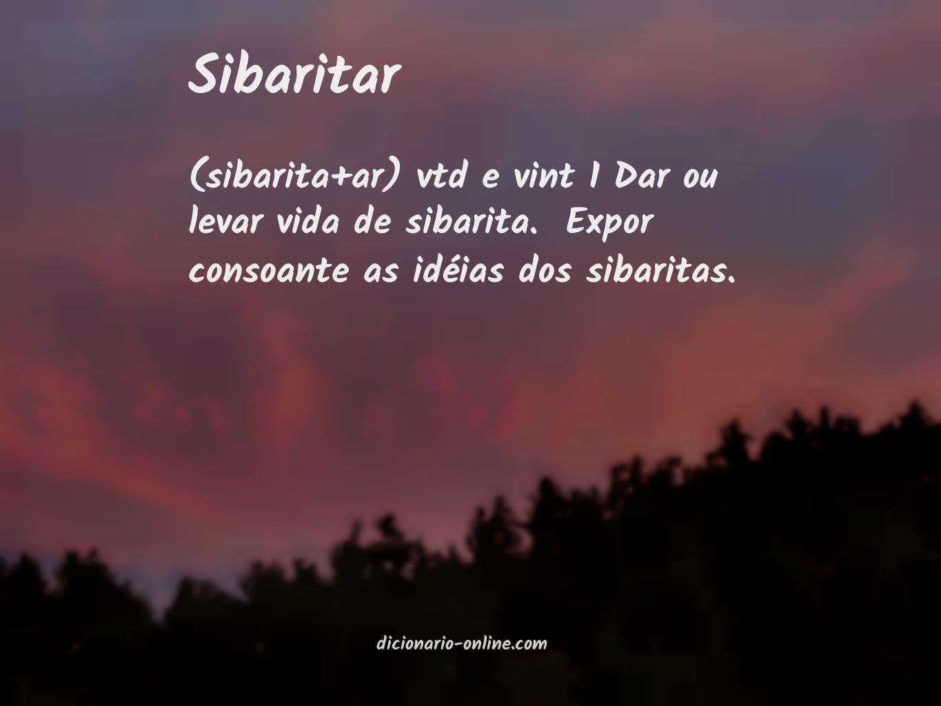 Significado de sibaritar