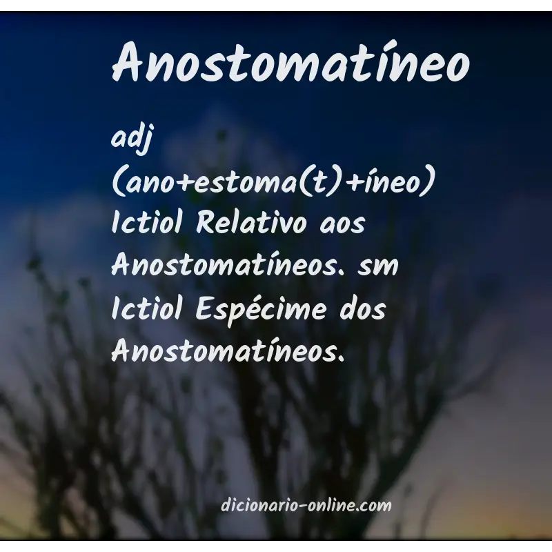 Significado de anostomatíneo