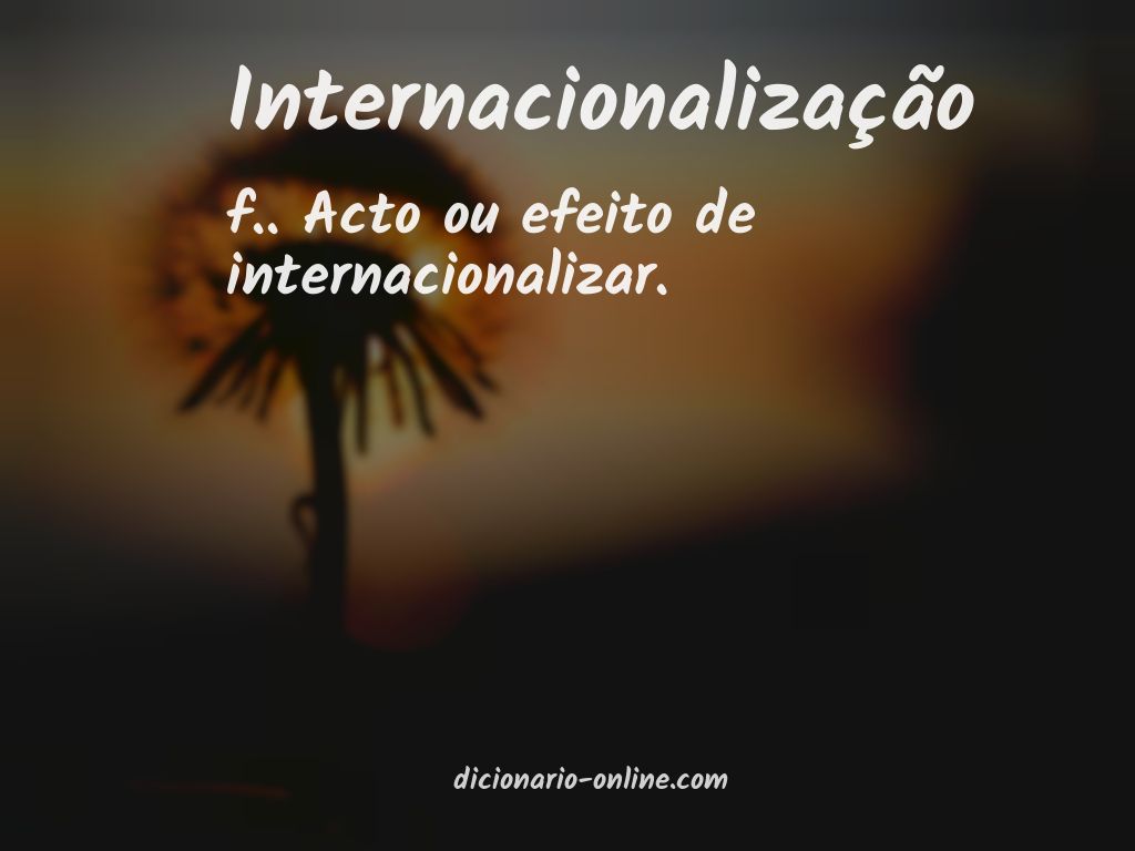 Significado de internacionalização