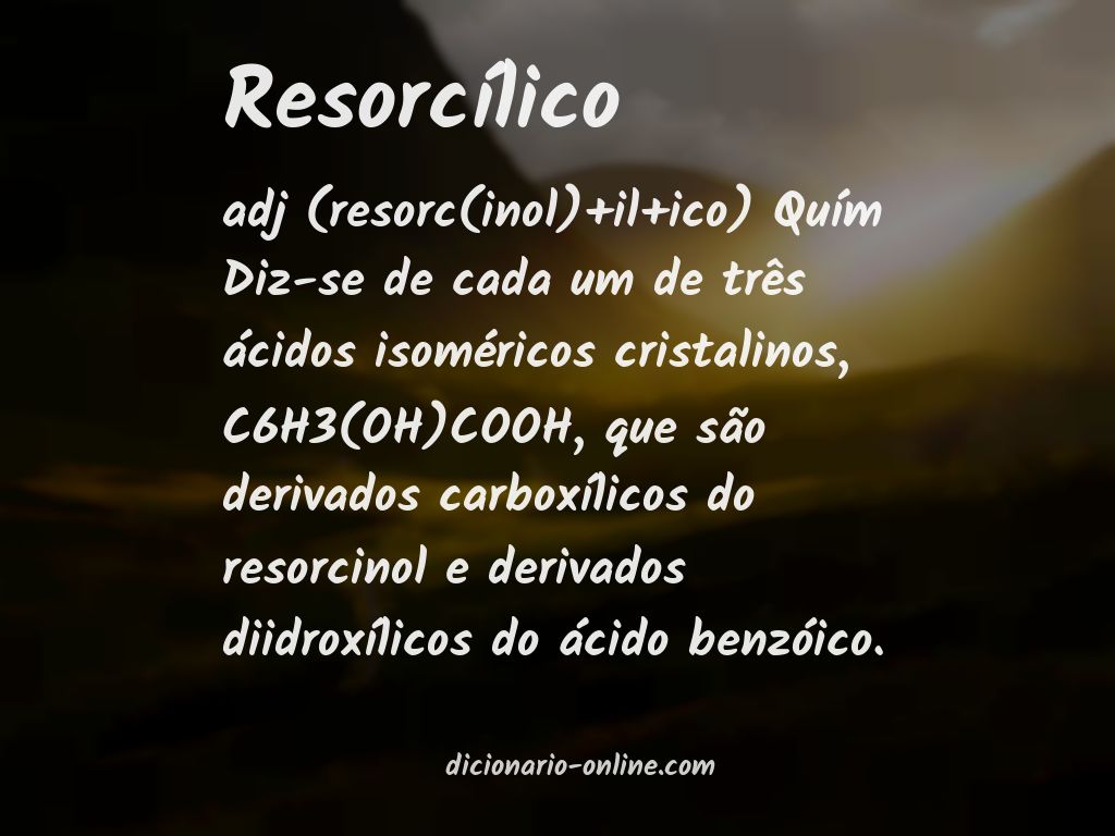 Significado de resorcílico