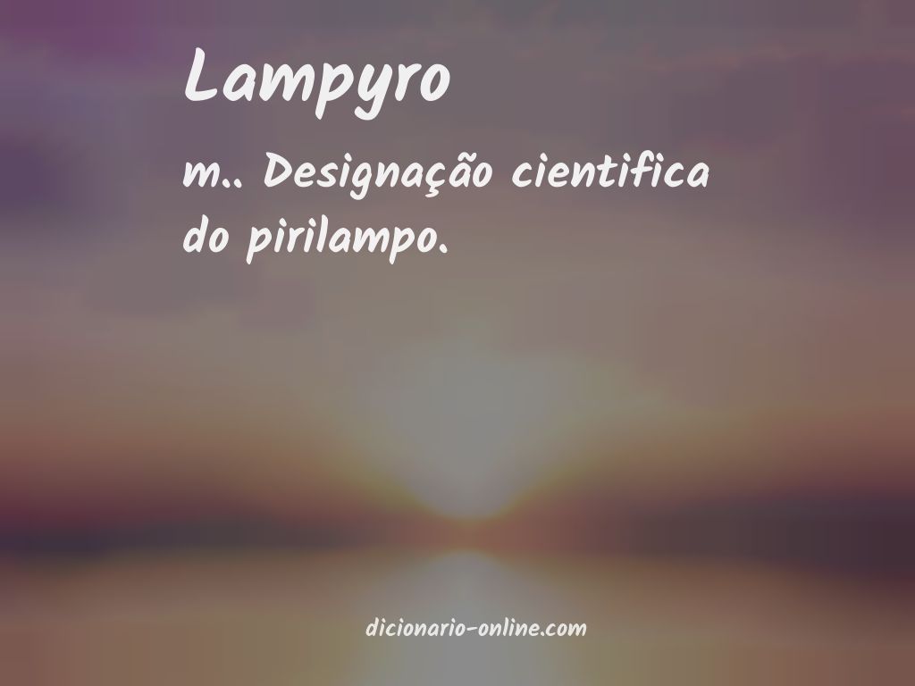 Significado de lampyro