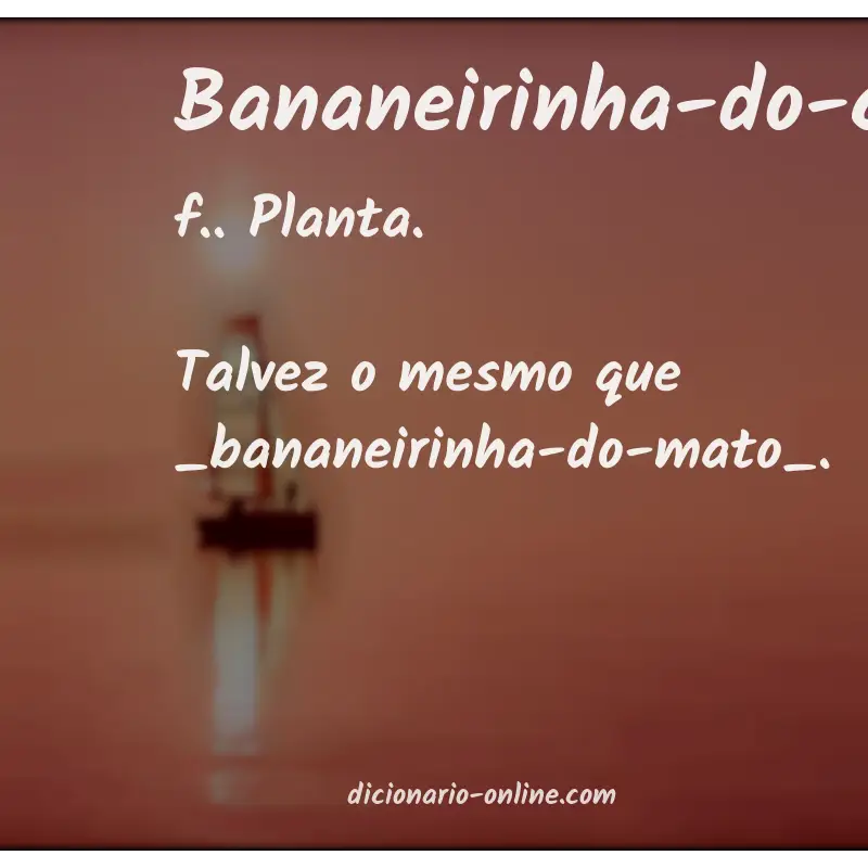Significado de bananeirinha-do-charco