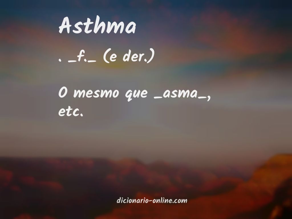 Significado de asthma