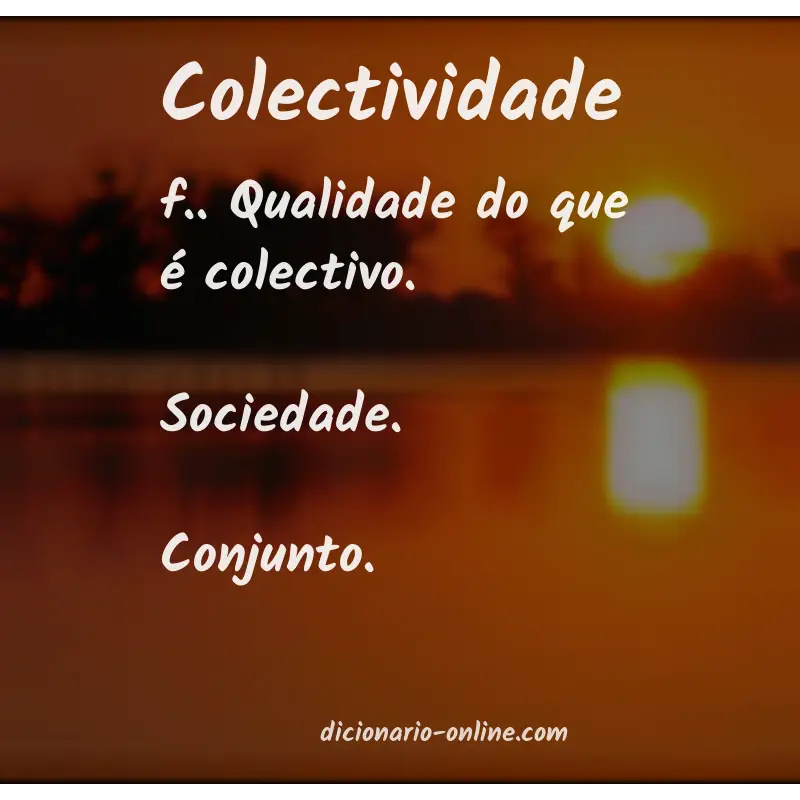 Significado de colectividade