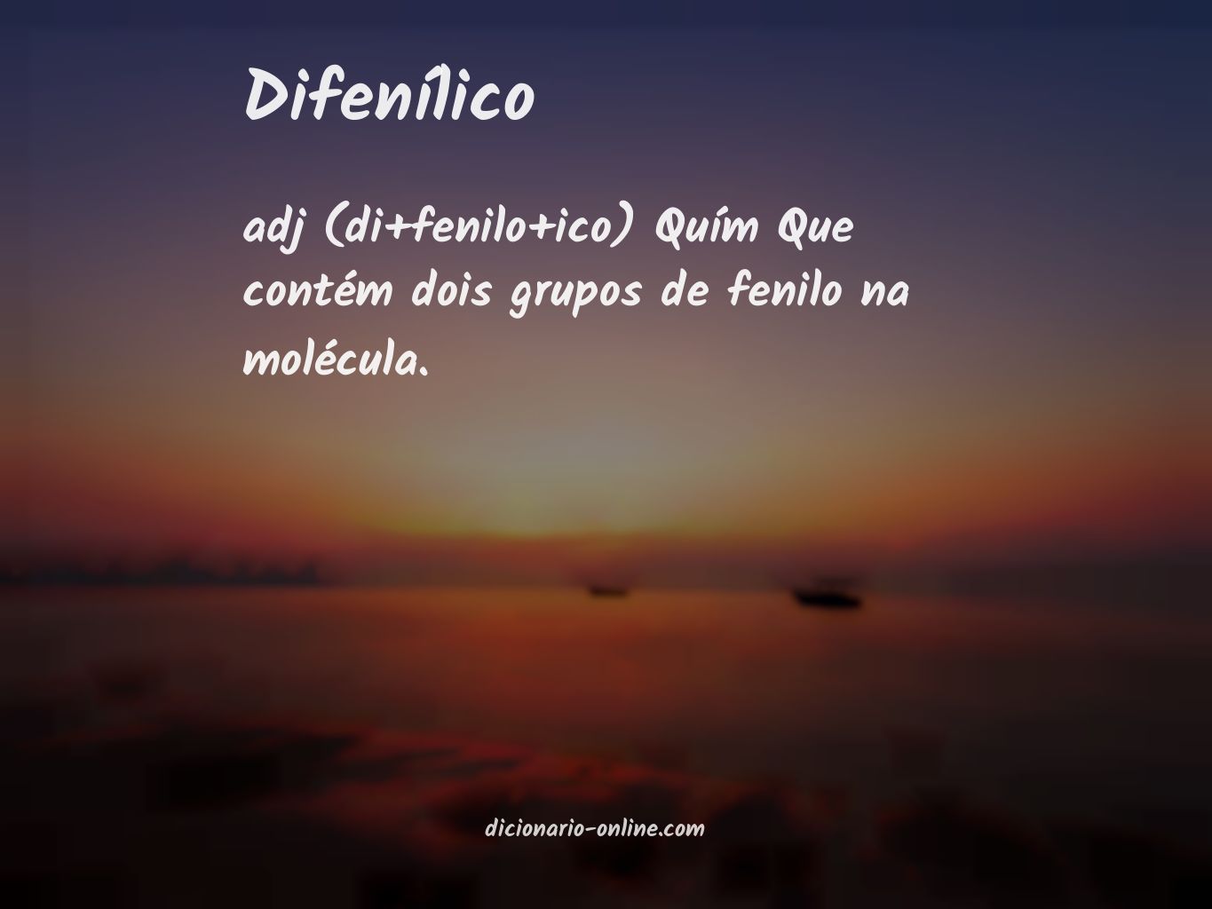 Significado de difenílico