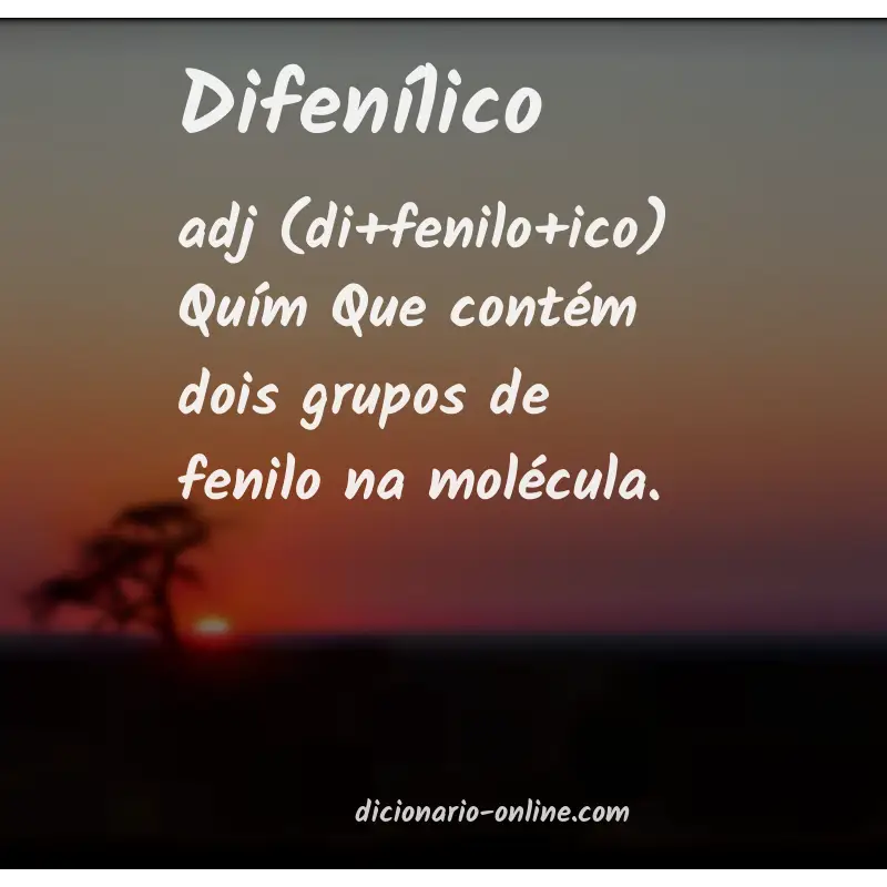 Significado de difenílico