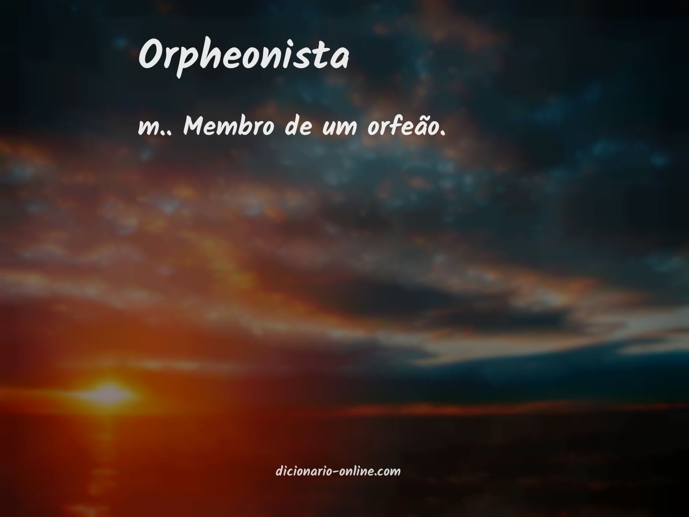 Significado de orpheonista