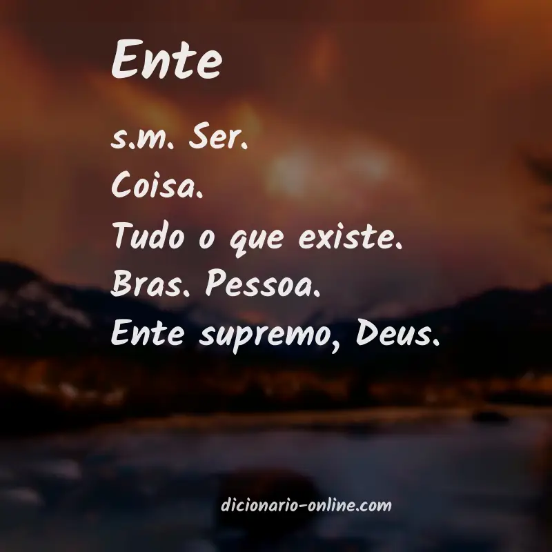 Significado de ente