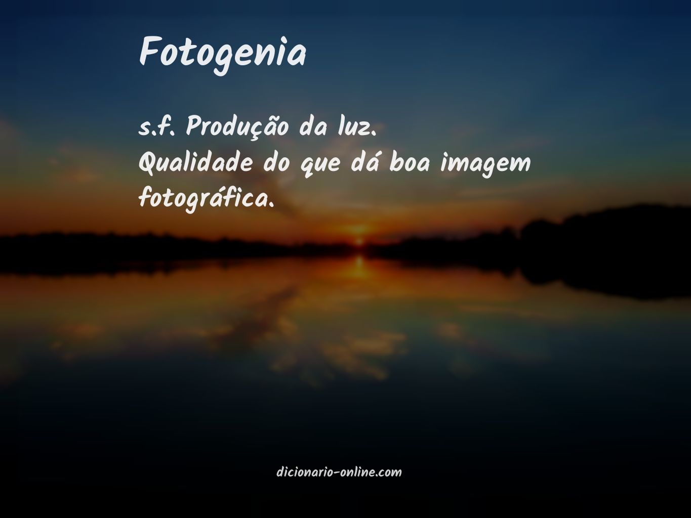 Significado de fotogenia