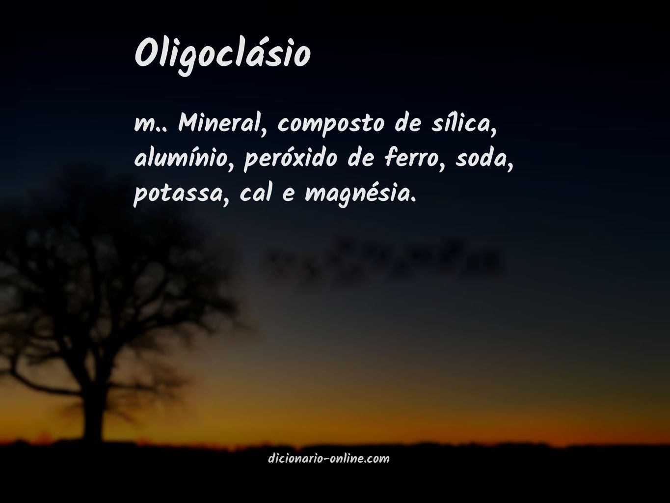 Significado de oligoclásio