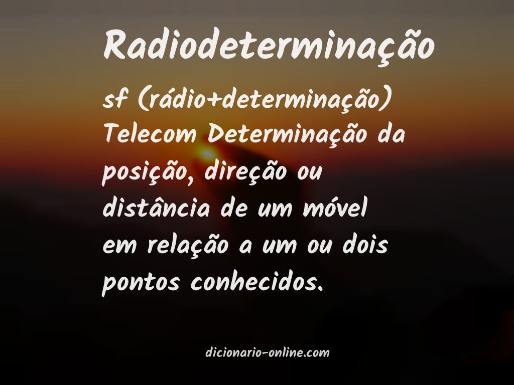 Significado de radiodeterminação