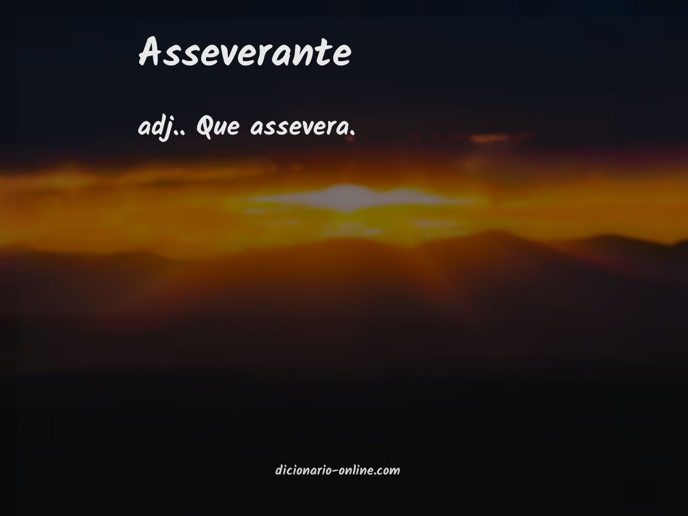 Significado de asseverante