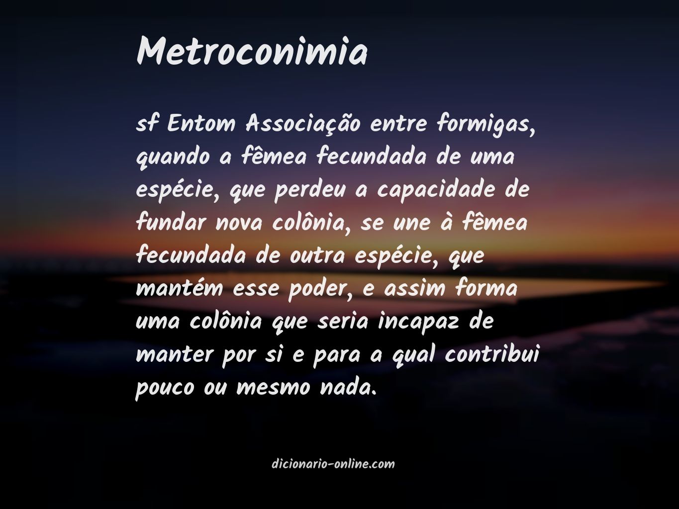 Significado de metroconimia