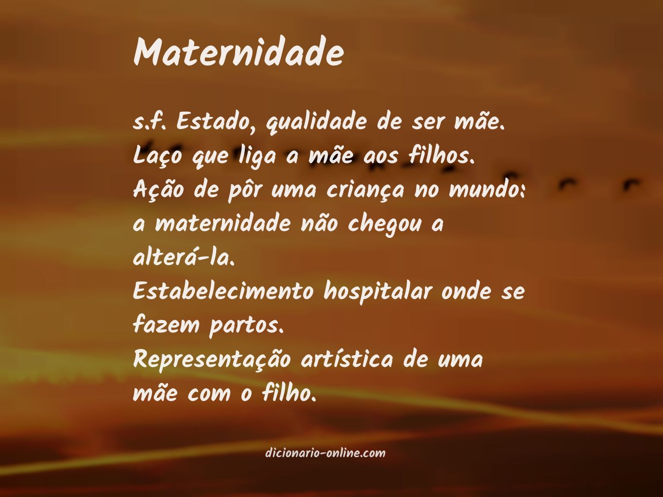 Significado de maternidade