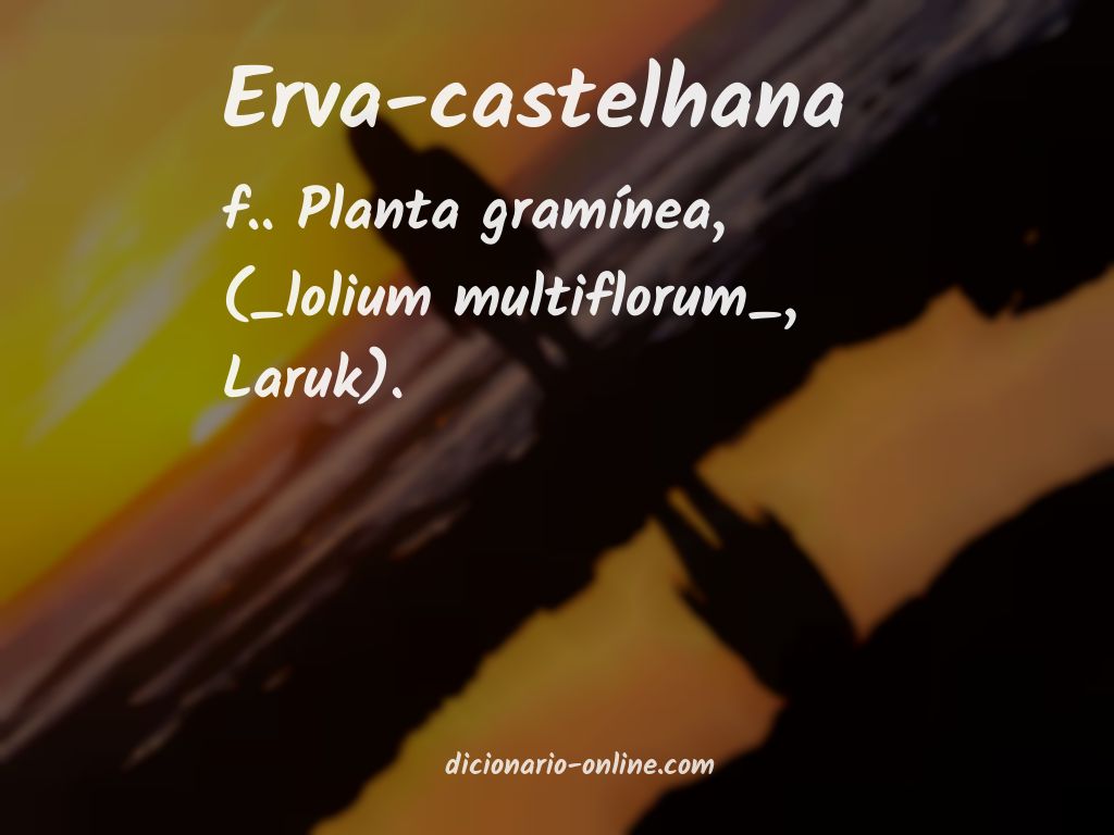 Significado de erva-castelhana