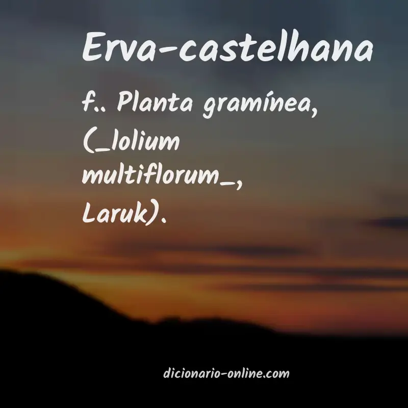 Significado de erva-castelhana