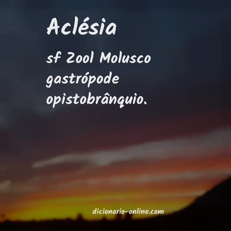 Significado de aclésia
