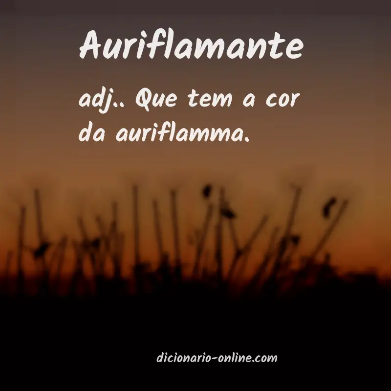 Significado de auriflamante