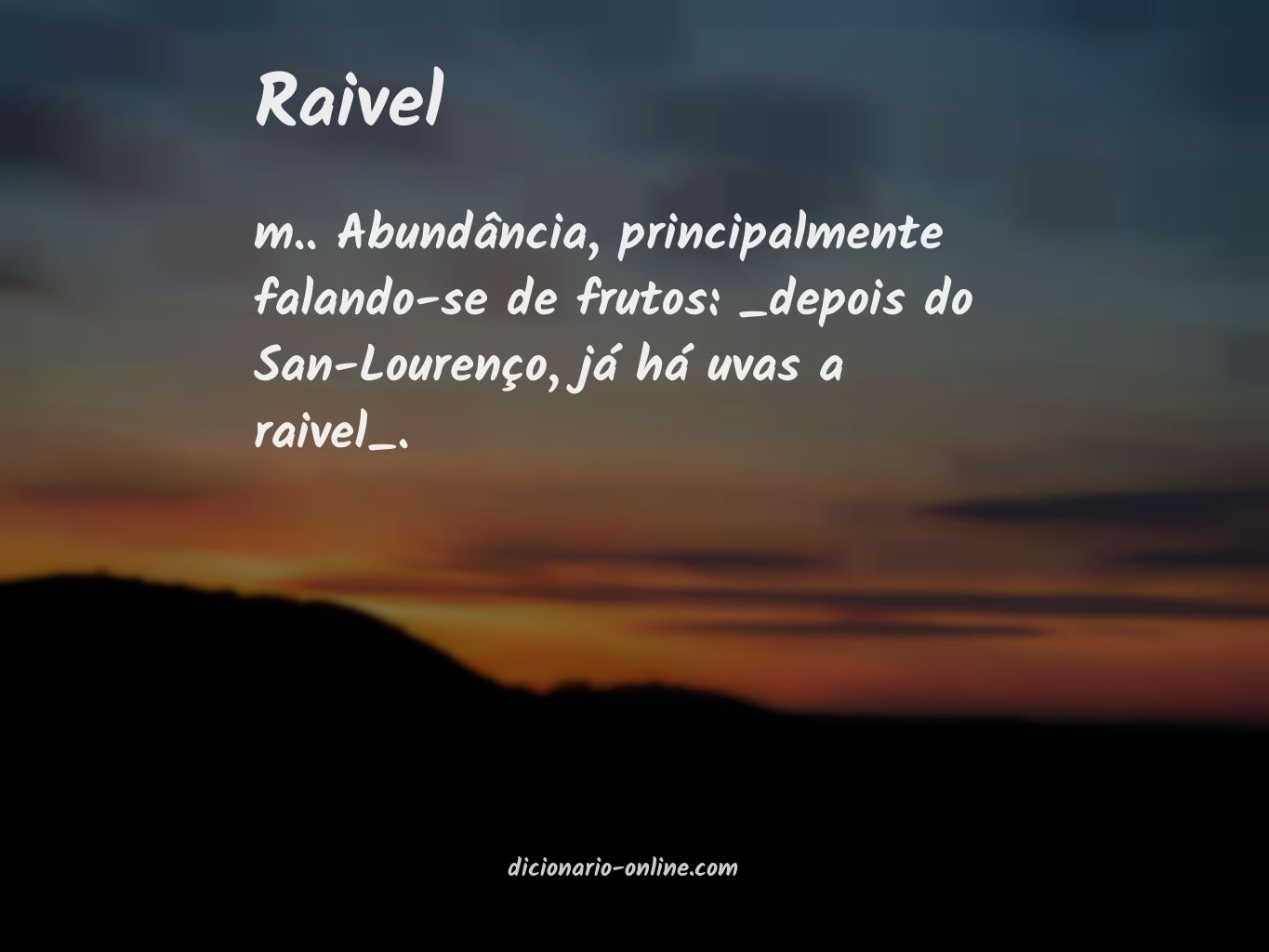 Significado de raivel