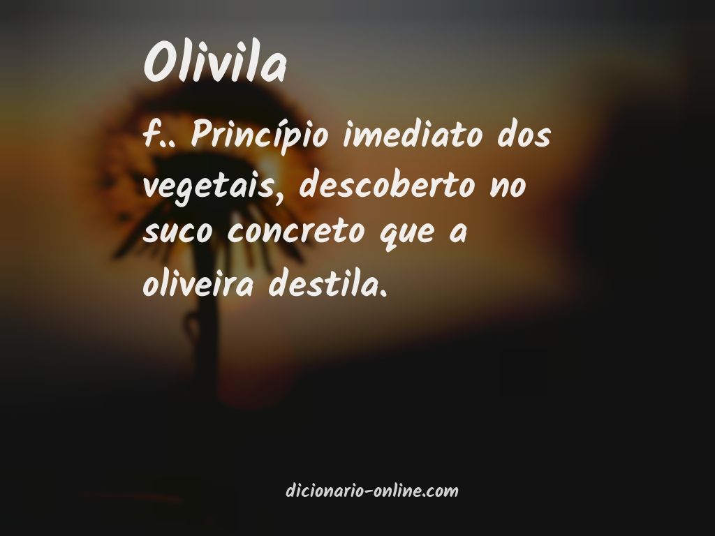 Significado de olivila