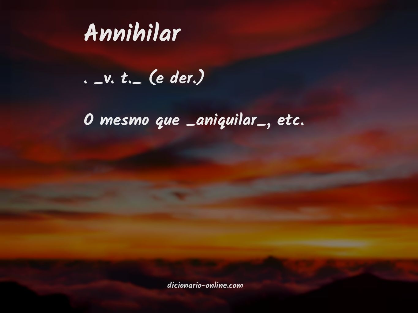 Significado de annihilar