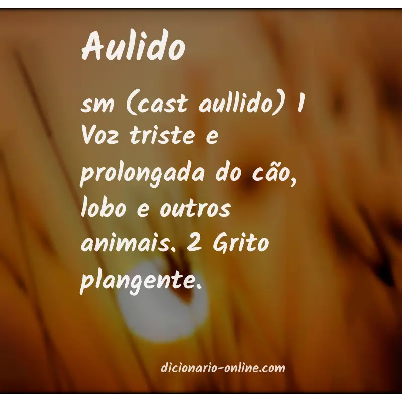 Significado de aulido