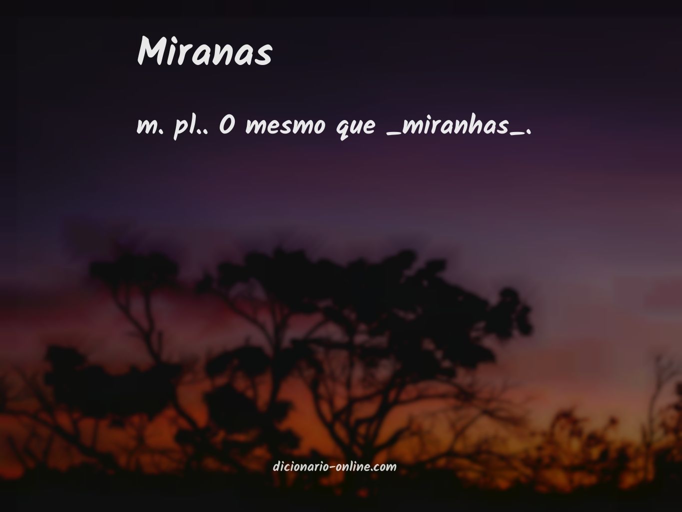 Significado de miranas