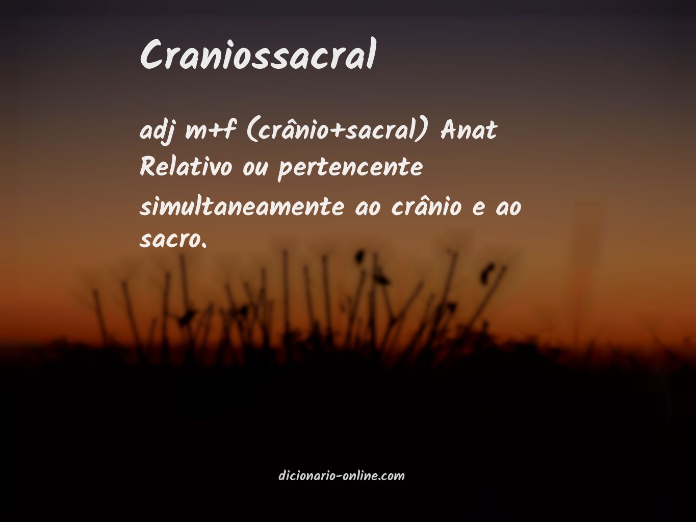 Significado de craniossacral