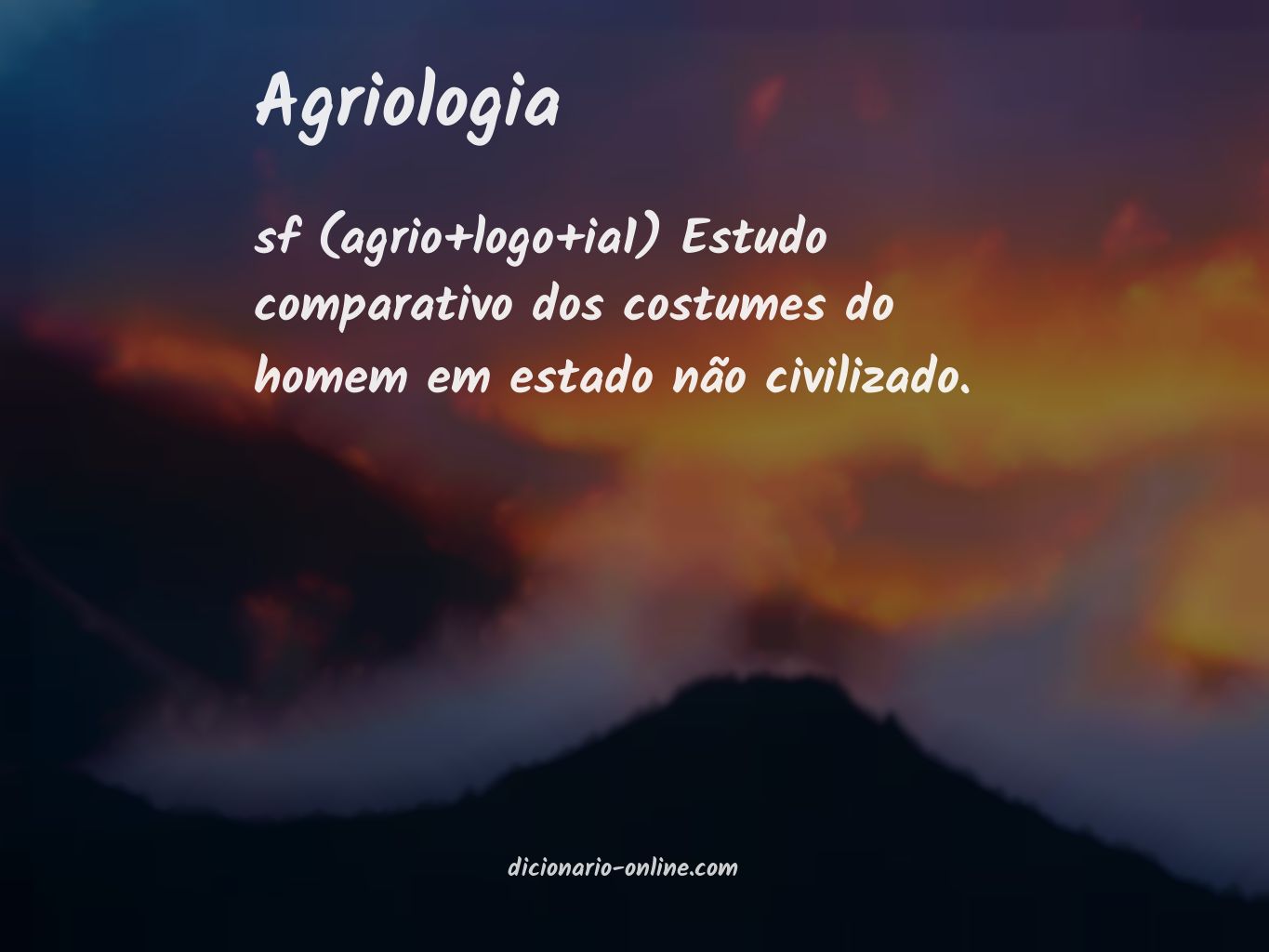 Significado de agriologia