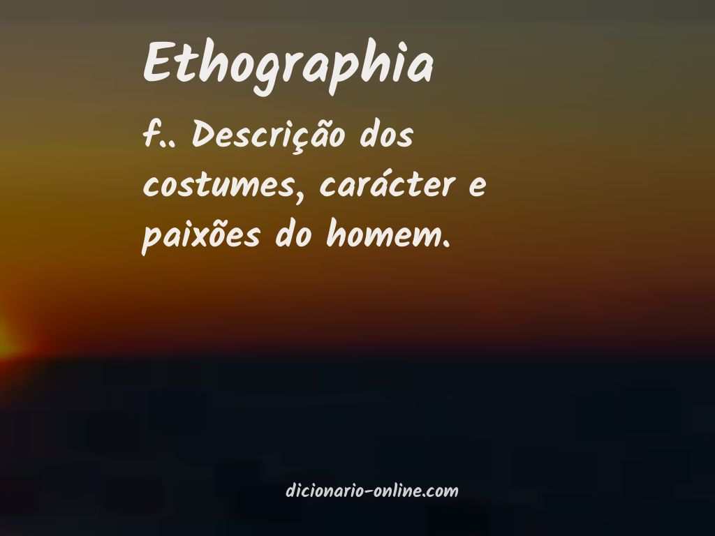 Significado de ethographia