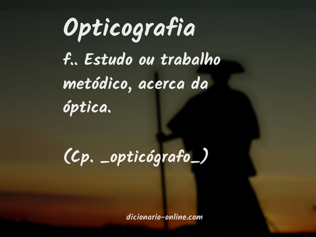 Significado de opticografia