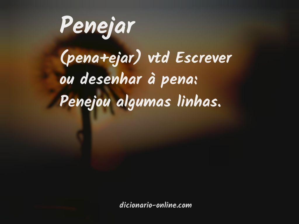 Significado de penejar