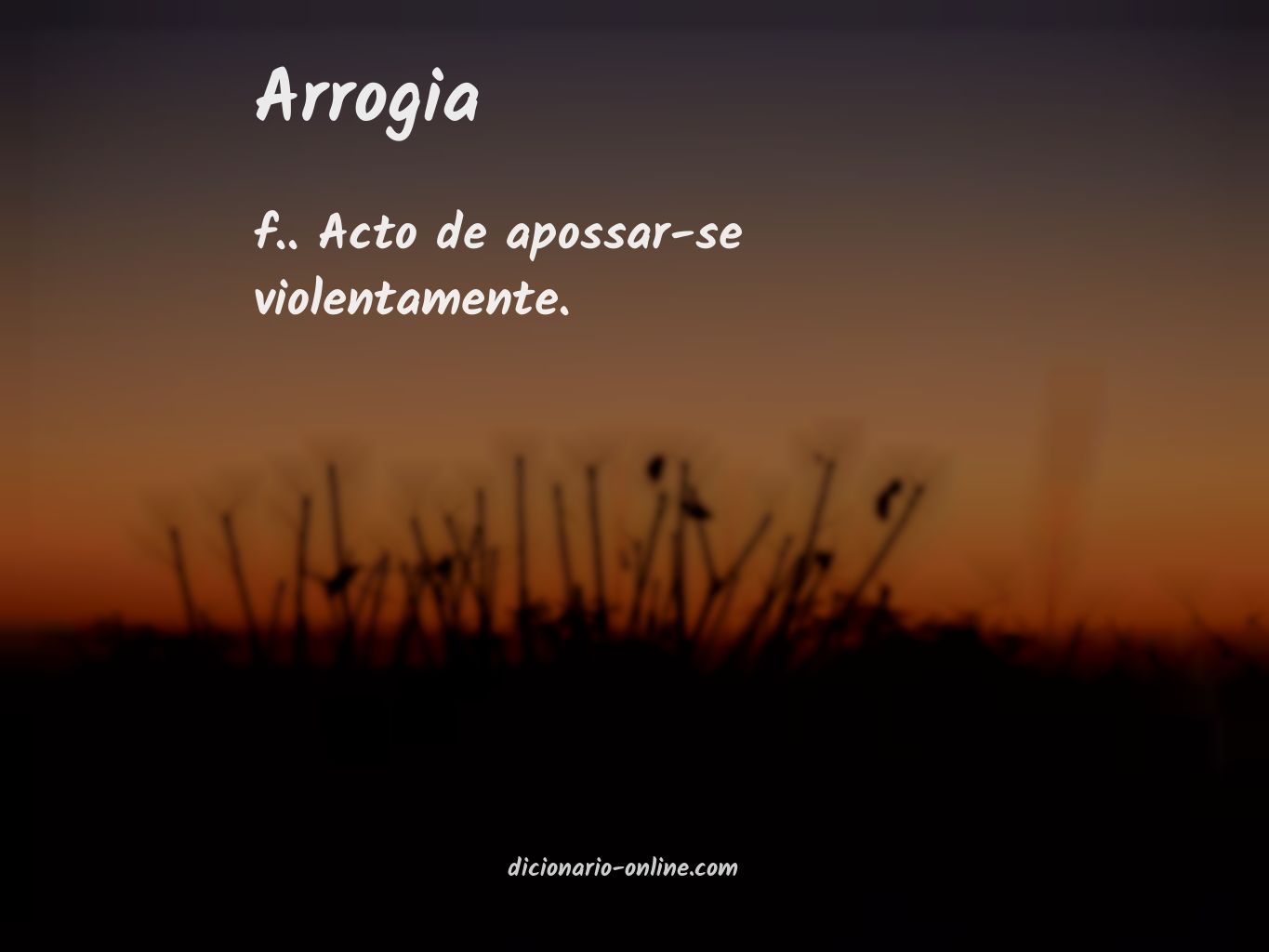 Significado de arrogia