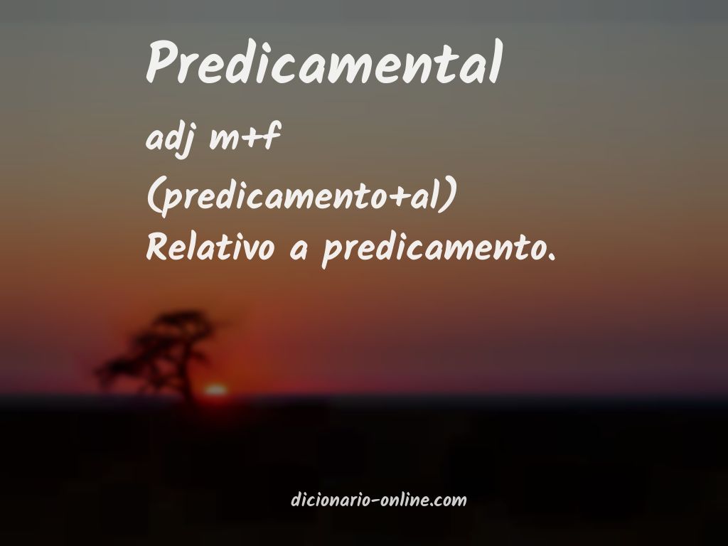 Significado de predicamental