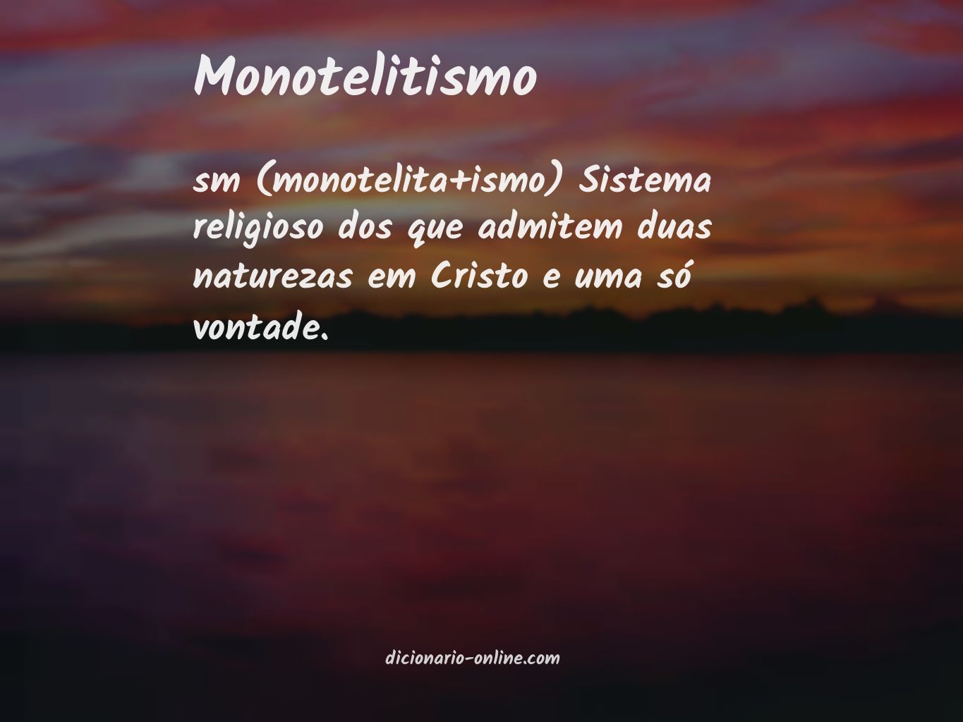 Significado de monotelitismo