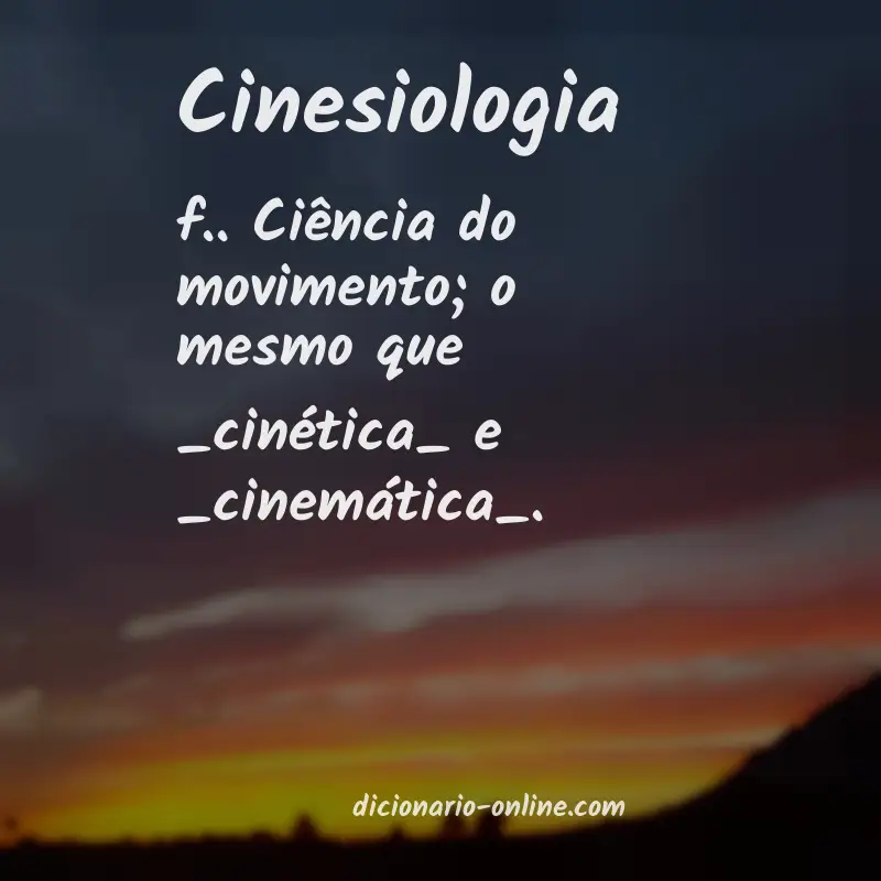 Significado de cinesiologia