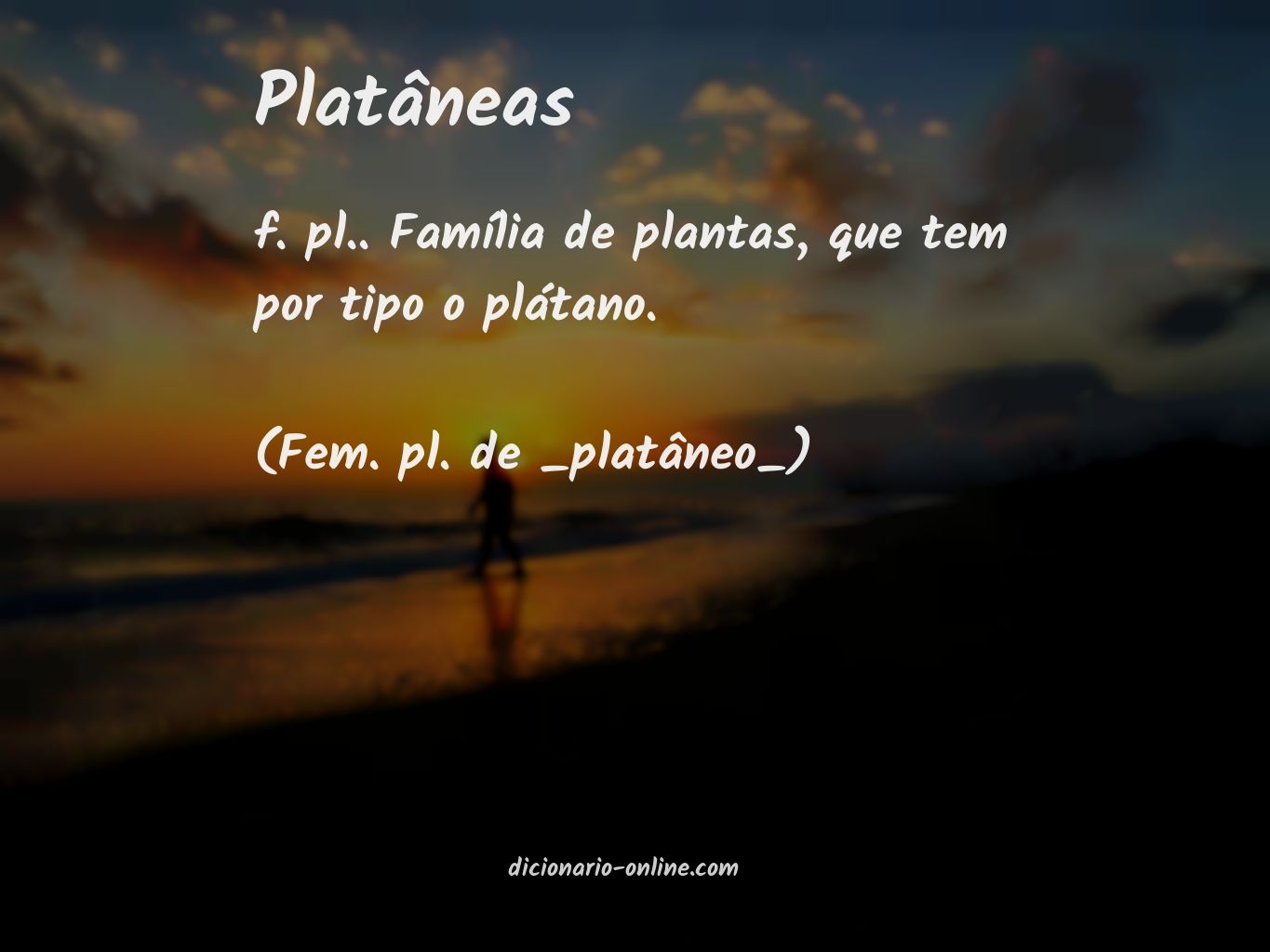 Significado de platâneas