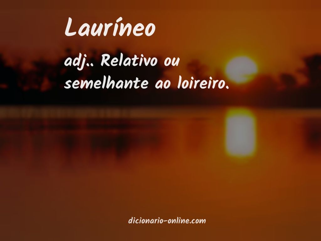 Significado de lauríneo