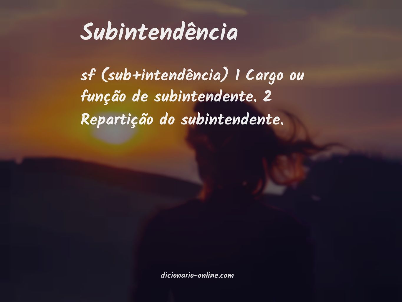 Significado de subintendência