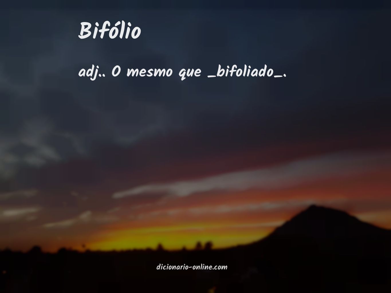 Significado de bifólio