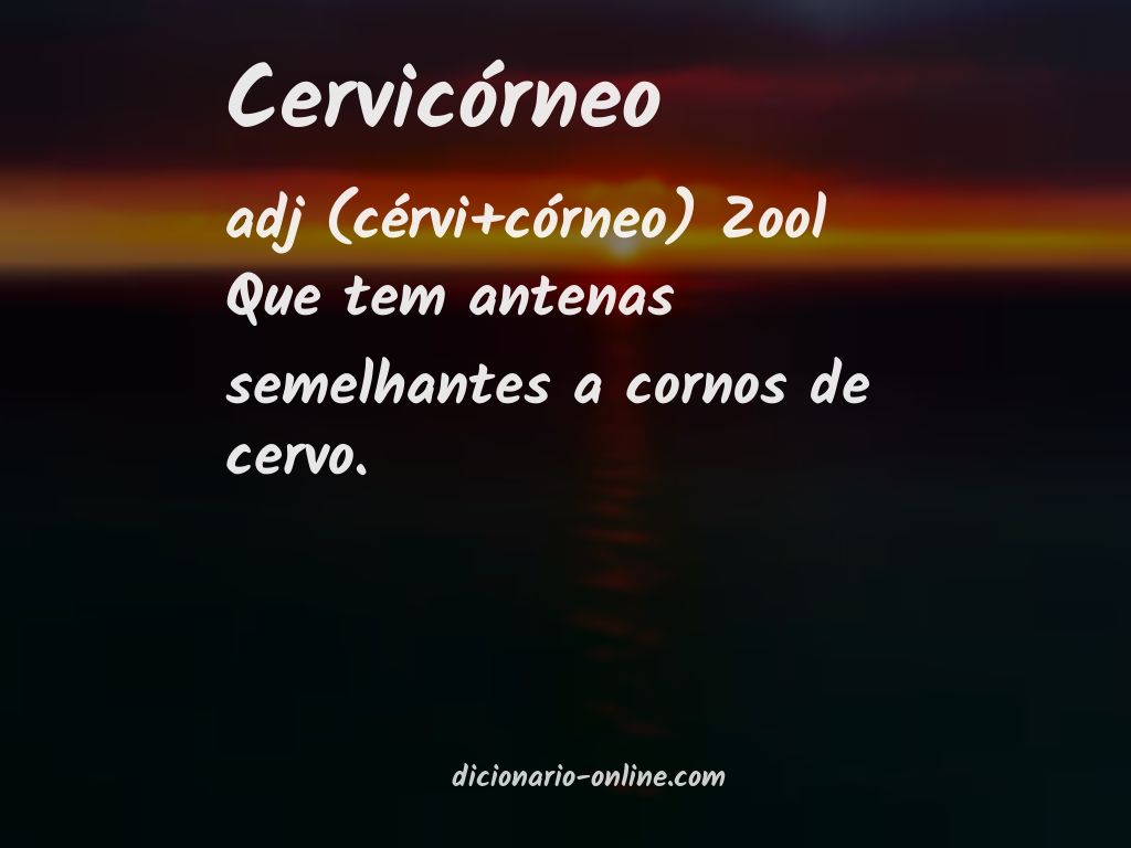 Significado de cervicórneo