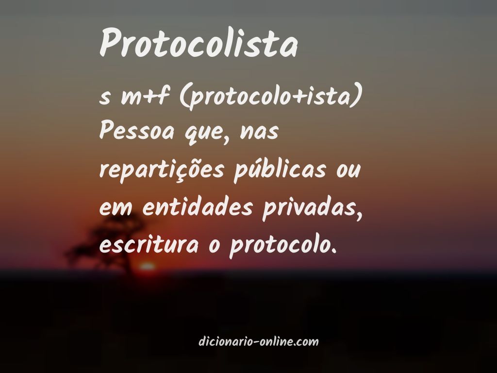 Significado de protocolista