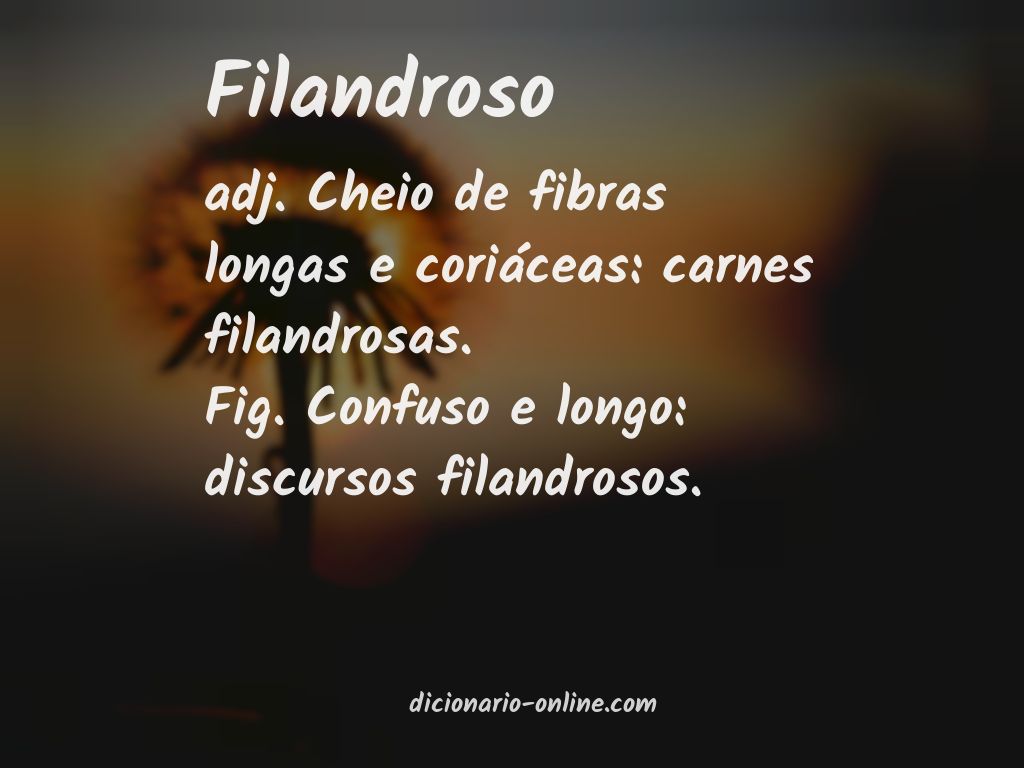 Significado de filandroso