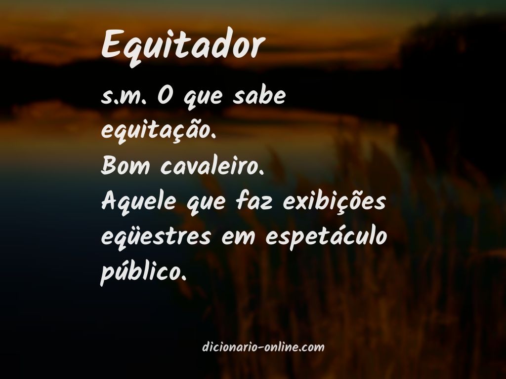 Significado de equitador