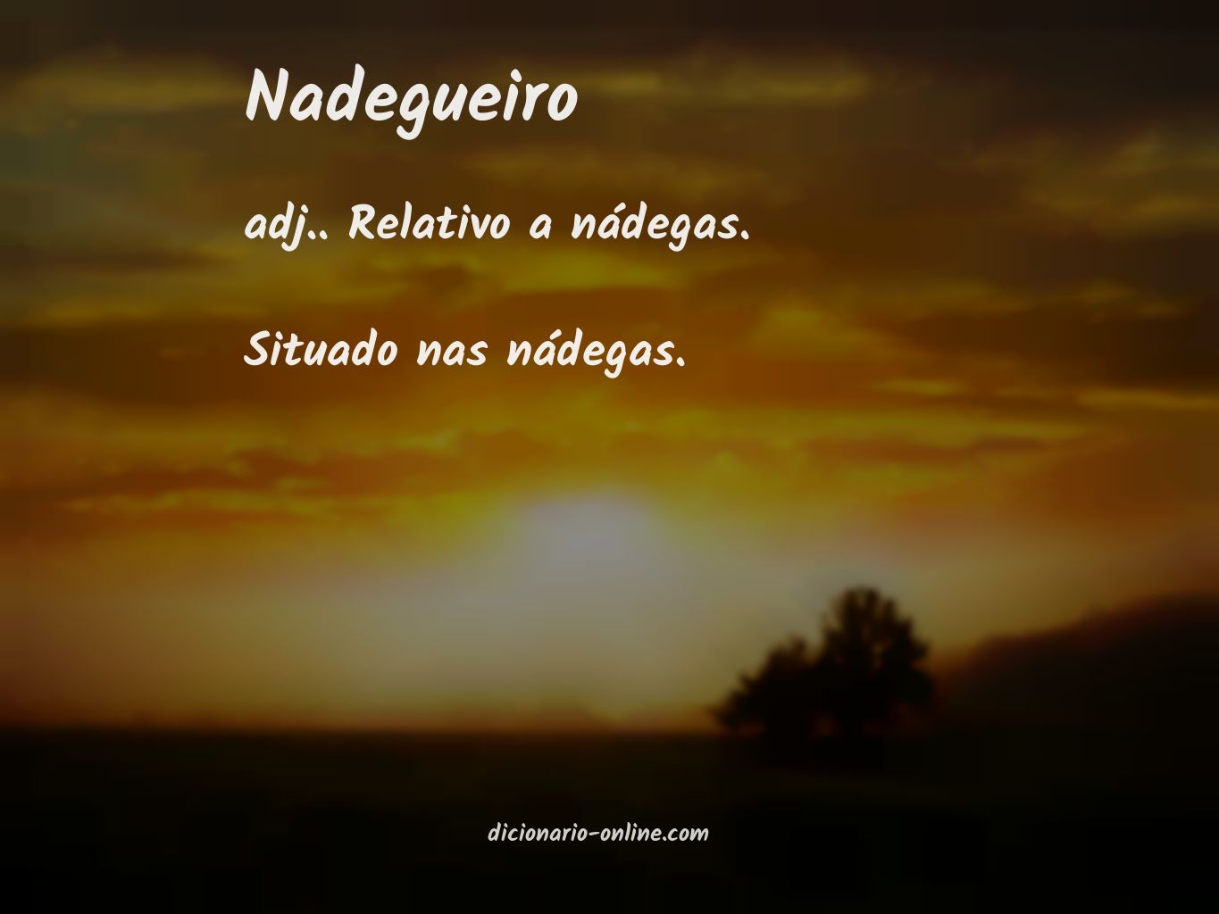 Significado de nadegueiro