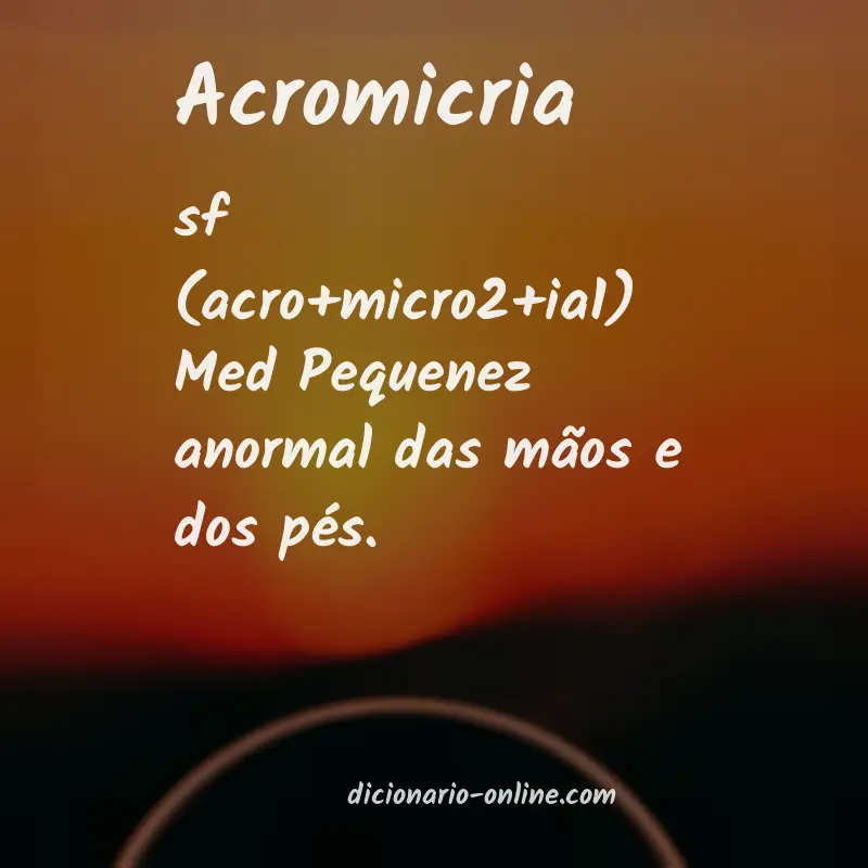 Significado de acromicria
