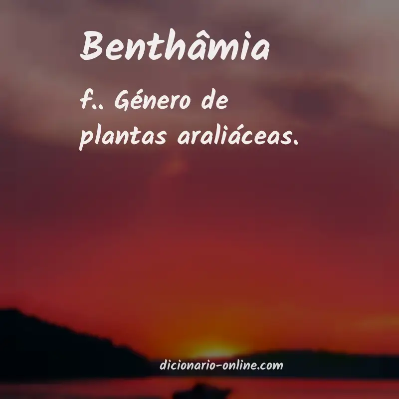 Significado de benthâmia